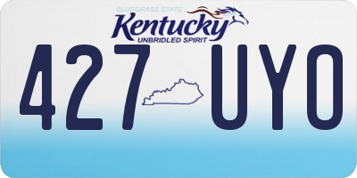 KY license plate 427UYO