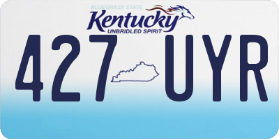 KY license plate 427UYR