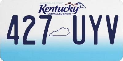 KY license plate 427UYV