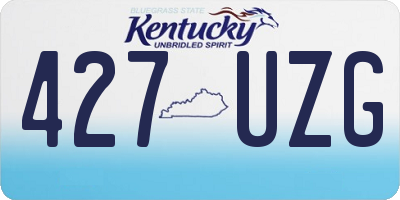 KY license plate 427UZG