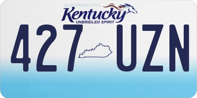 KY license plate 427UZN