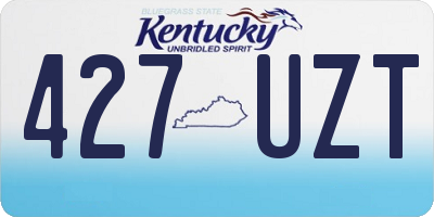 KY license plate 427UZT