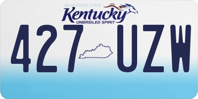 KY license plate 427UZW