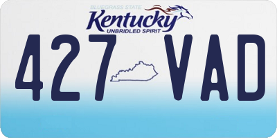 KY license plate 427VAD