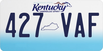 KY license plate 427VAF