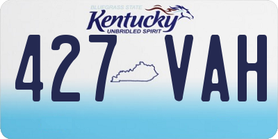 KY license plate 427VAH