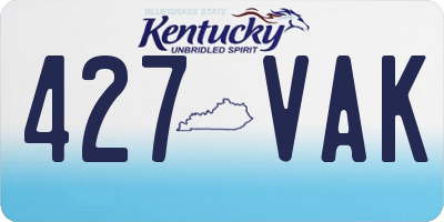 KY license plate 427VAK
