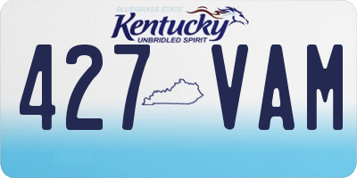 KY license plate 427VAM
