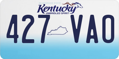 KY license plate 427VAO
