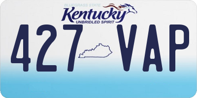 KY license plate 427VAP