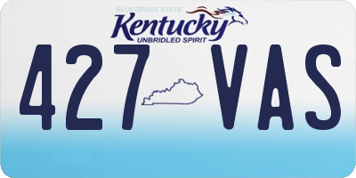 KY license plate 427VAS