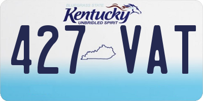 KY license plate 427VAT