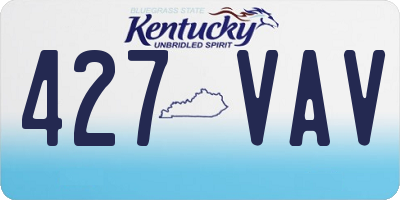 KY license plate 427VAV