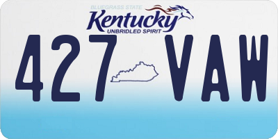 KY license plate 427VAW