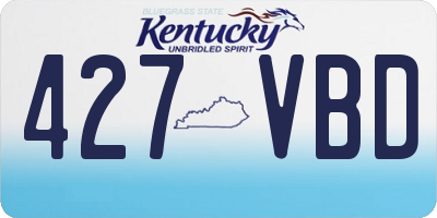 KY license plate 427VBD