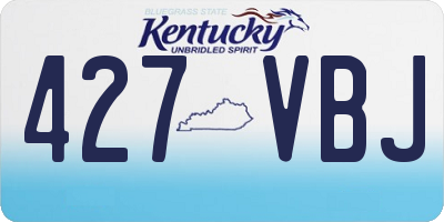 KY license plate 427VBJ