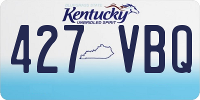 KY license plate 427VBQ