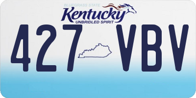 KY license plate 427VBV