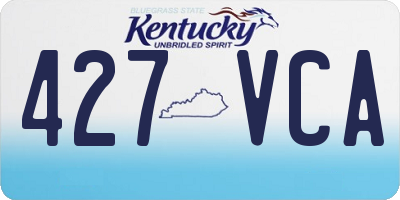 KY license plate 427VCA