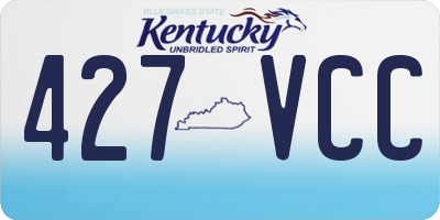 KY license plate 427VCC