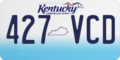 KY license plate 427VCD
