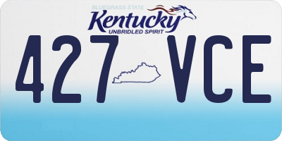KY license plate 427VCE