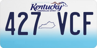 KY license plate 427VCF