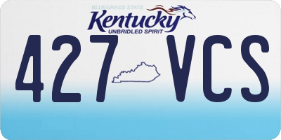 KY license plate 427VCS