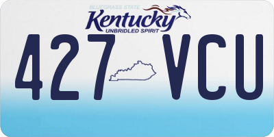 KY license plate 427VCU