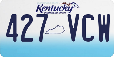 KY license plate 427VCW