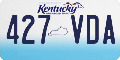 KY license plate 427VDA