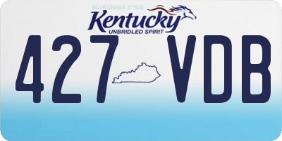 KY license plate 427VDB