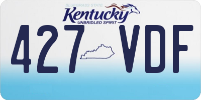 KY license plate 427VDF