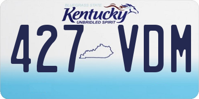 KY license plate 427VDM