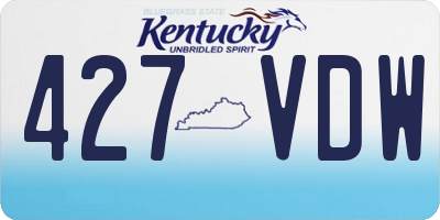 KY license plate 427VDW
