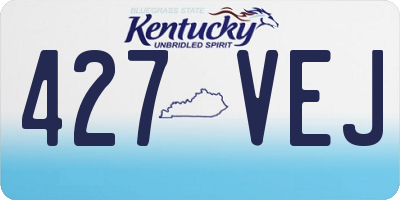 KY license plate 427VEJ