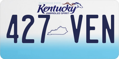 KY license plate 427VEN