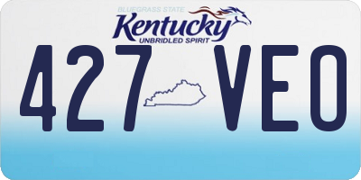 KY license plate 427VEO
