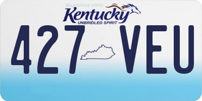 KY license plate 427VEU