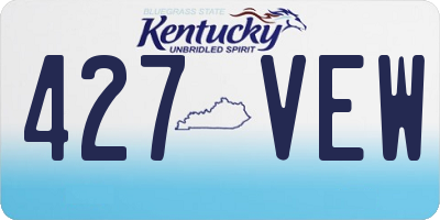 KY license plate 427VEW