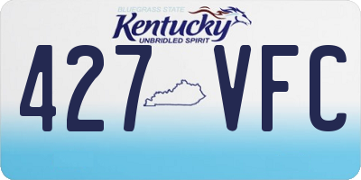 KY license plate 427VFC