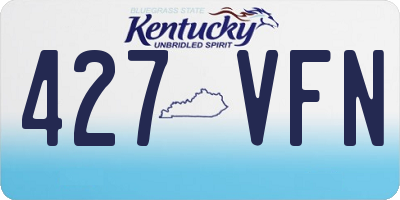 KY license plate 427VFN