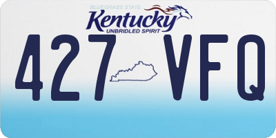 KY license plate 427VFQ