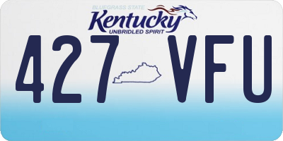 KY license plate 427VFU