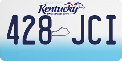 KY license plate 428JCI