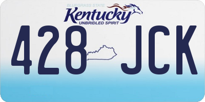 KY license plate 428JCK