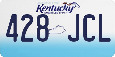 KY license plate 428JCL