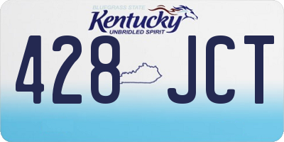 KY license plate 428JCT