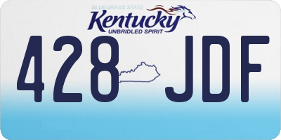 KY license plate 428JDF