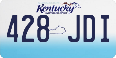 KY license plate 428JDI